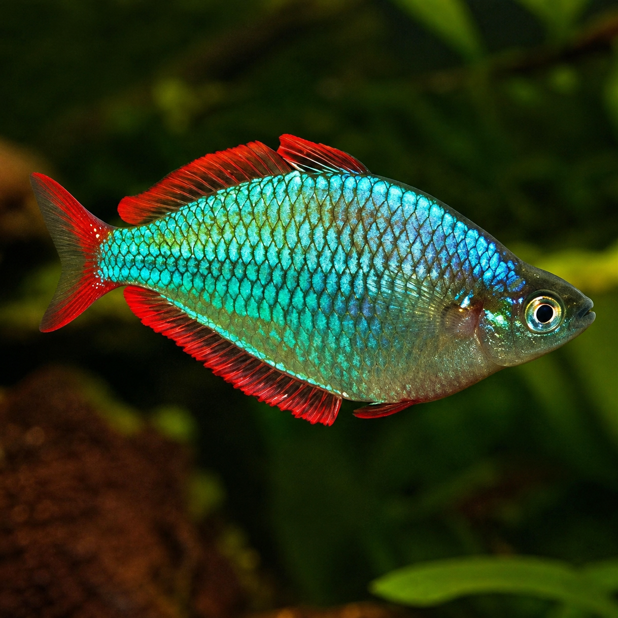 Dwarf Neon Rainbow Fish (Live Aquarium Fish)