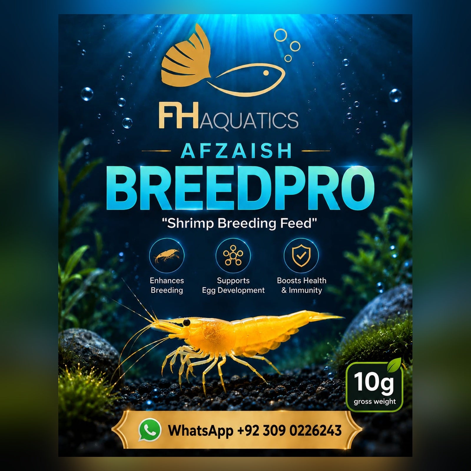 Afzaish BreedPro — Shrimp Breeding Feed (10g)